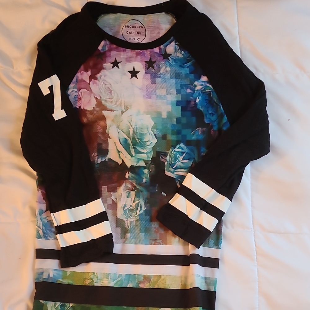 Men's Black Multicolor Graphic Tee